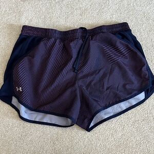 Under Armour Women's Athletic Shorts in Navy and Pink